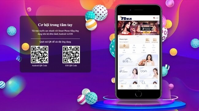 Tải app 78win qua quét mã QR