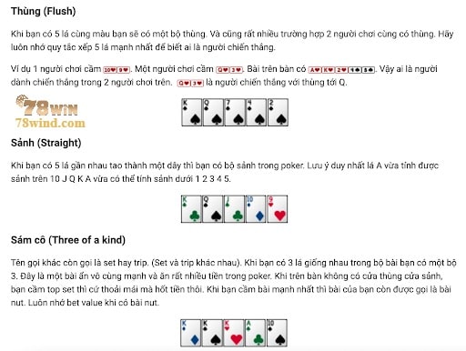 Hạng hand trung bình trong luật chơi poker yêu cầu các kỹ thuật nhỏ