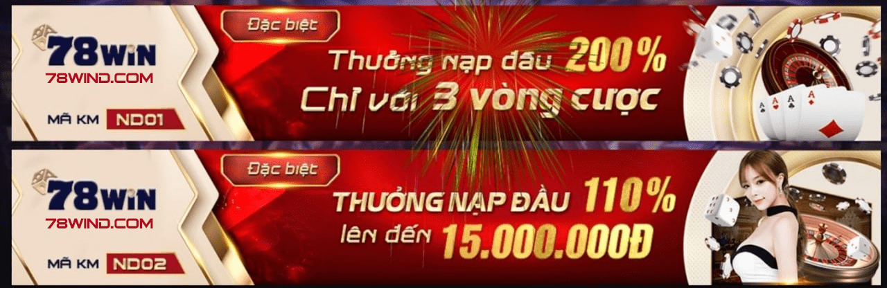 Khuyến mãi casino 78Win cho thành viên mới