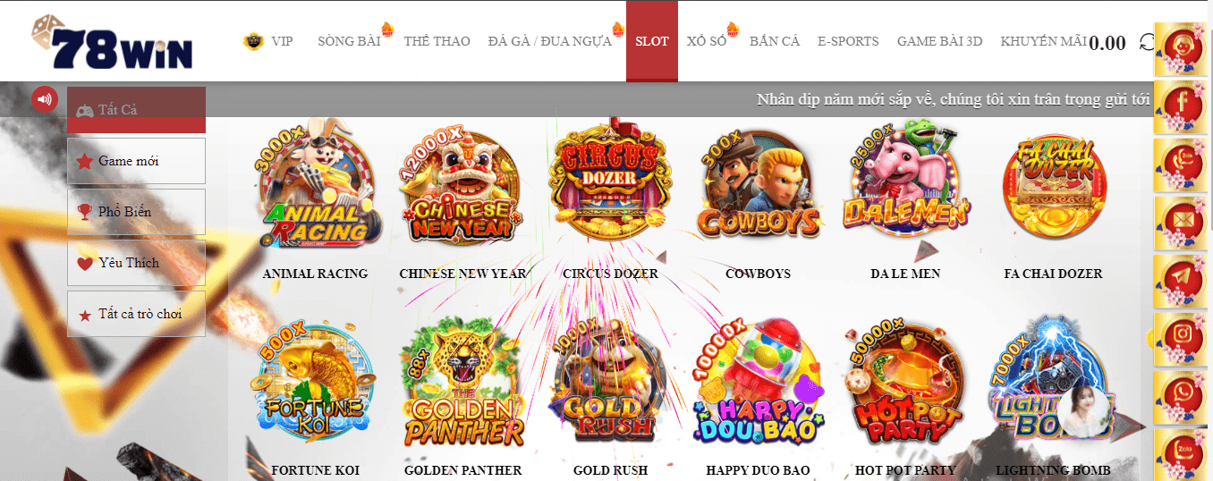 Sự phong phú và đa dạng từ game slot trực tuyến 78win