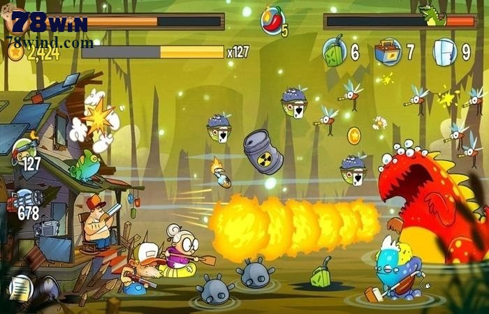 Swamp Attack cũng là trò chơi ngoại tuyến được thiết kế cho smartphone android