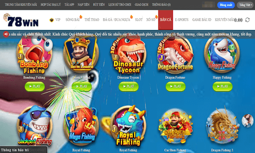 Bạn có thể chơi trò chơi game bắn cá mọi lúc, mọi nơi trên web 78win