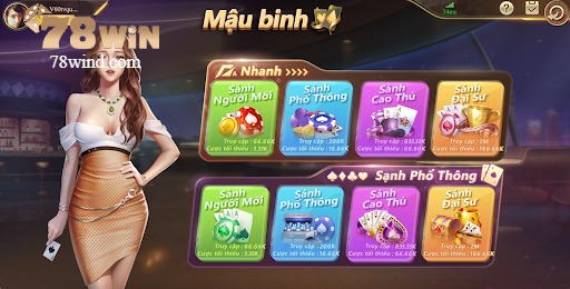 Game mậu binh - đang là tựa game bài 3D cực hot tại 78Win