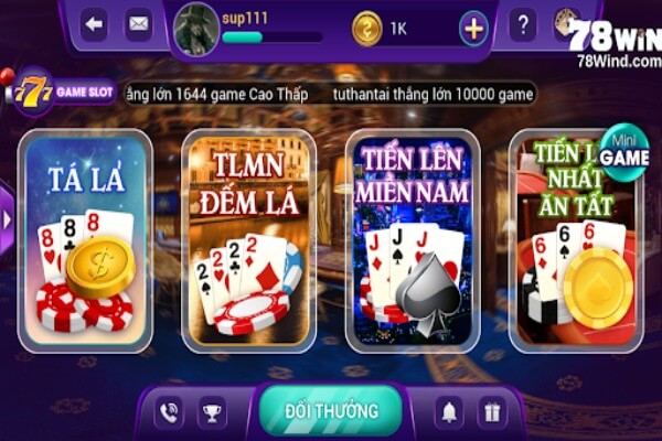 Chơi game đánh bài đổi thưởng qua ngân hàng cực an toàn trên 78Win