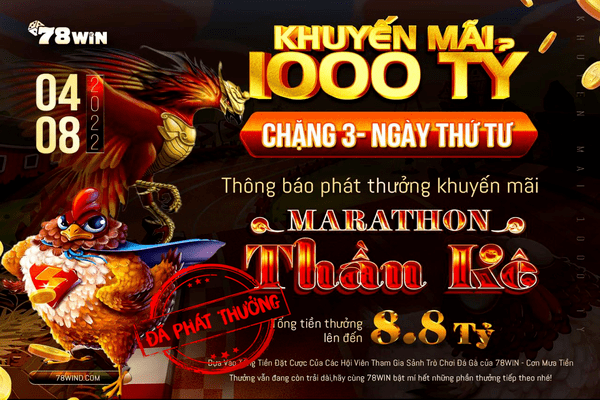 Khuyến mãi 1000 tỷ chặng 3 ngày thứ tư