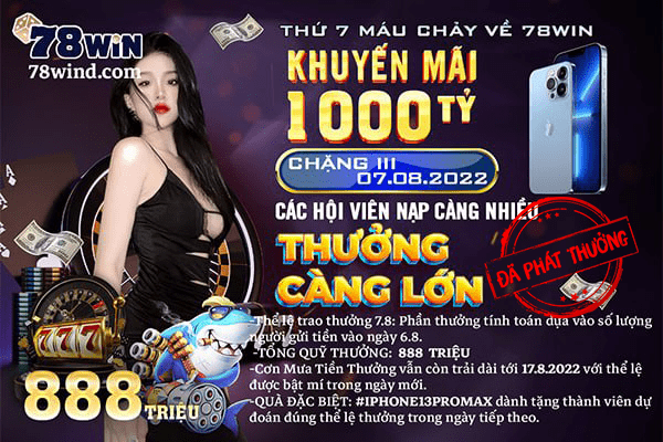 Khuyến mãi 1000 tỷ chặng 3 ngày thứ bảy