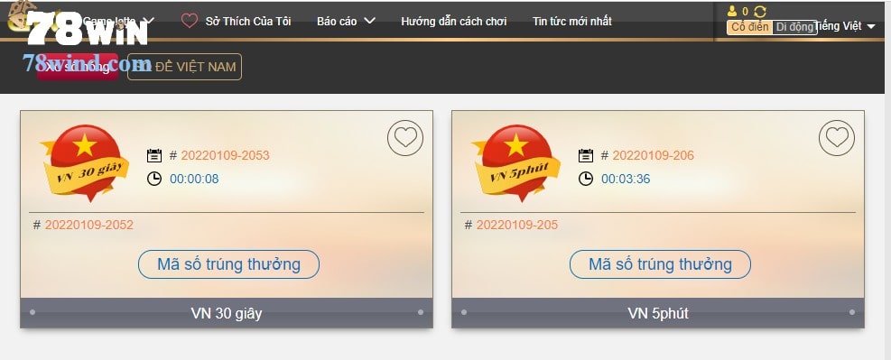 Game xổ số online GW Lobby 78win