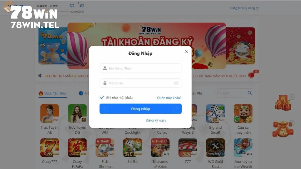 Đăng nhập 78win dễ dàng nhanh chóng