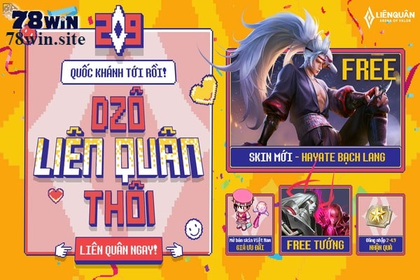 Garena tung chuỗi sự kiện quà tặng mừng lễ Quốc khánh