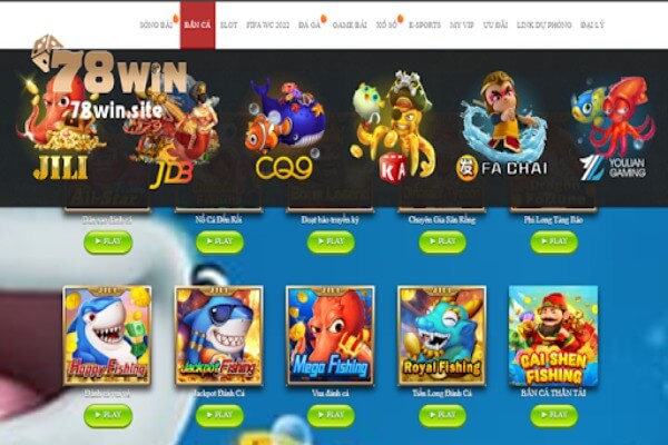 78win đang có rất nhiều game vua bắn cá trả thưởng hot