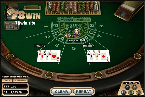 Mỗi game Baccarat của 78win đều có luật chơi rõ ràng, dễ hiểu