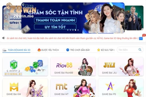 Game bài 78win là các game bài chất lượng mà nhà cái này đang cung cấp