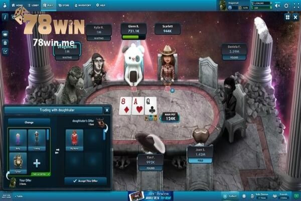 Bạn có thể trực tiếp chơi poker king trên laptop, PC