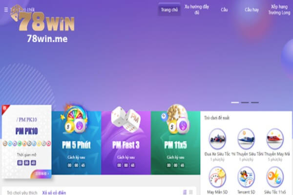 Nhà cái xỉu chủ 78win có nhiều ưu điểm