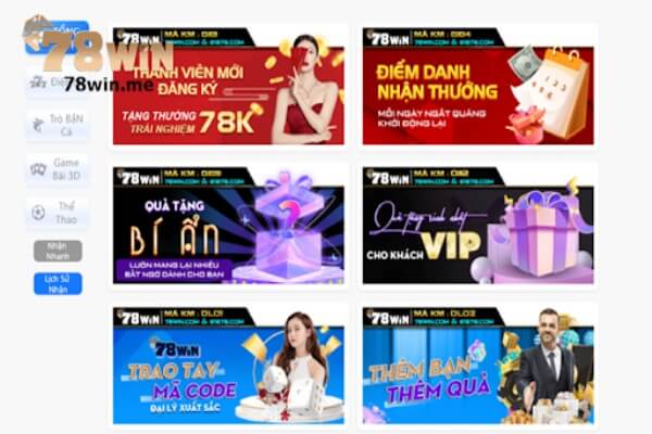 Bạn có thể nhận tiền khuyến mãi từ 78win để thắng nhiều hơn