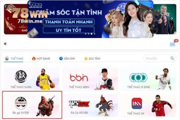 Nhiều người đang chọn sảnh đá gà SV128 78win