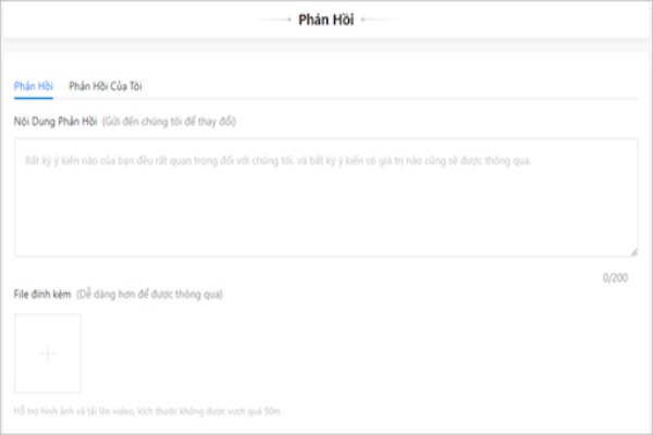 Thành viên có thể dễ dàng góp ý thông qua phần phản hồi của 78win