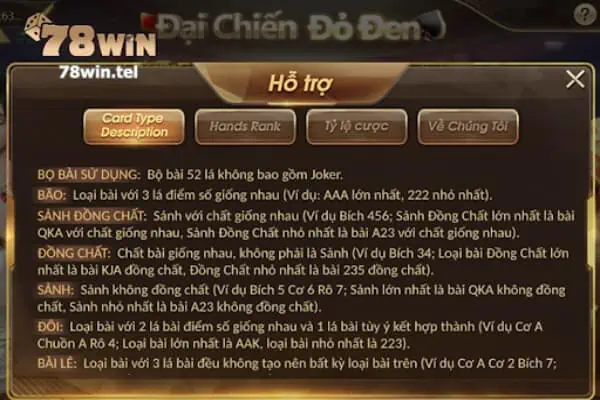 Bạn cần biết các thuật ngữ quan trọng trong game Đại chiến đỏ đen 78win