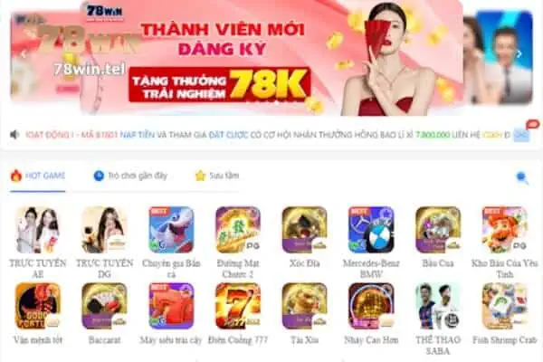 78win được đánh giá là nhà cái tặng thưởng không cần nạp uy tín nhất hiện nay