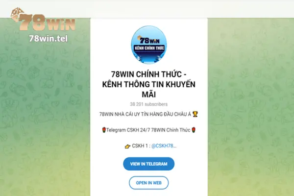 Để bổ sung thông tin, bạn có thể mở kênh sự kiện chính thức của 78win