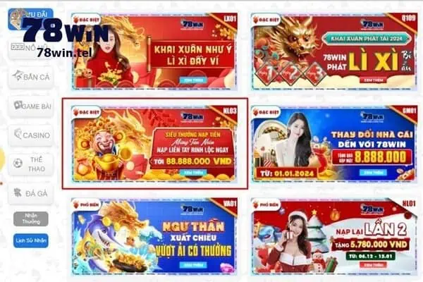 78win phát động chương trình thường nạp mừng Tân Niên 2024